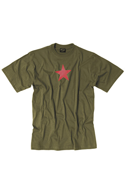 Mil-Tec Ανδρικό μπλουζάκι με αστέρι - Λαδί