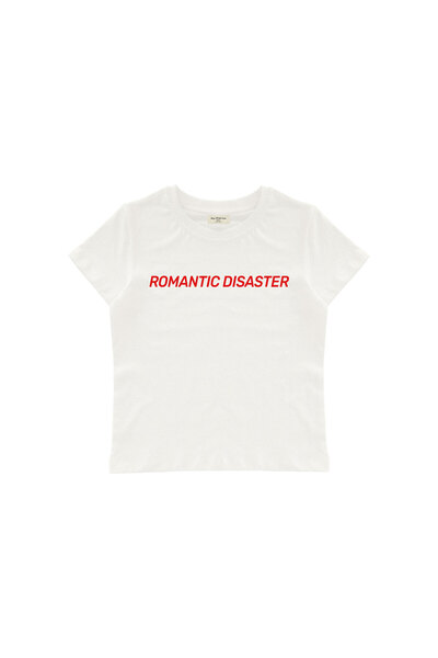 lethestudios Romantic Disaster Printed Baby Tee Crop Top