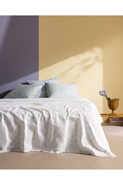 Madame Coco Ρουζ Κινγκ Σάιζ 100% Βαμβακερό Πικέ με Στάμπα - Μπλε