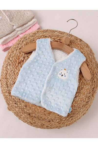 MiniKids Vesta bebe minky ursulica blue