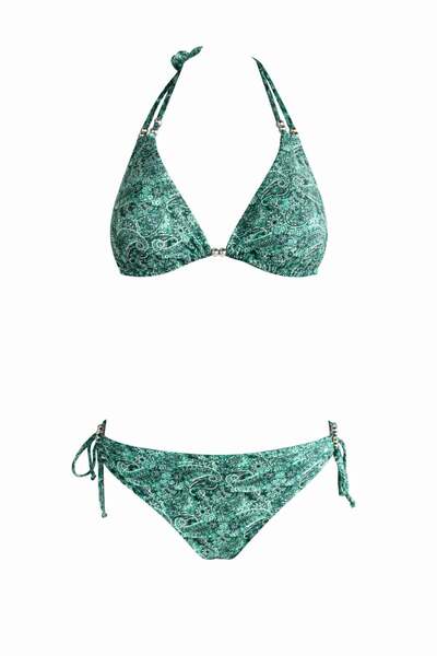 SAILOR moda Triangle Beaded String Bikini Set