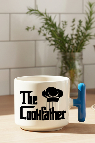 giftkonsept The Cookfather Printed Gotfather Humorous Chef Gift Colorful Latt...