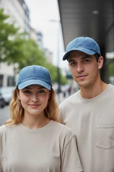 Aware Time Unisex Özle Yıkama Τζιν Καπέλο