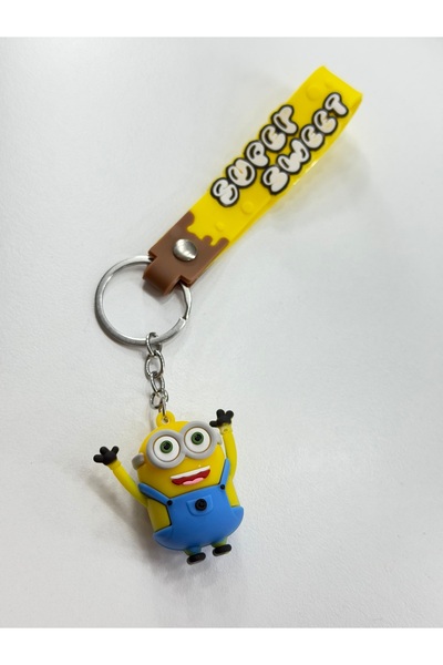 Lilith Takı Cute Character Figure Keychain – Yellow Silicone Hanging Keychain...