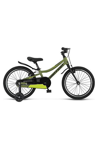 Ümit Motion children's bike, khaki/lime color, 16" wheel, steel frame