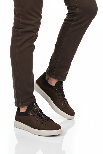 AYAKMOD Brown Nubuck Genuine Leather Men's Casual Shoes 140 m