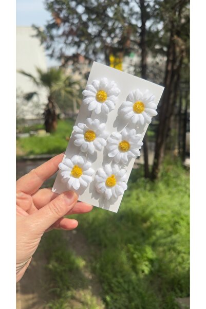 Toka Perisi Σετ με 6 κλιπ-κούμπες Papatya (μεταλλικό κλιπ-κούμπωμα 3 εκ.)