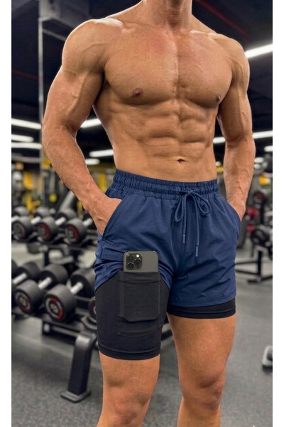 KAPHONE Men's 4-Pocket Towel Holder Sports Shorts with Leggings