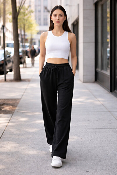 AYHAN Ελαστικό ελαστικόκορμο στη μέση, φαρδύ παντελόνι από Λυοσέλ