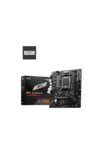 MSI PRO B650M-B DDR5 6800MHZ 1XVGA 1XHDMI 1XM.2 USB 3.2 MATX AM5 (AMD AM5 900...