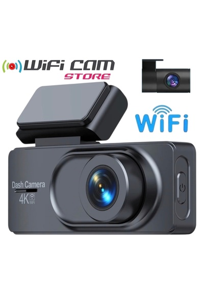 WİFİCAM 4K Çift Kameralı Araç Kamerası Dahili WIFI Özelliği Ve Yüksek Kalite