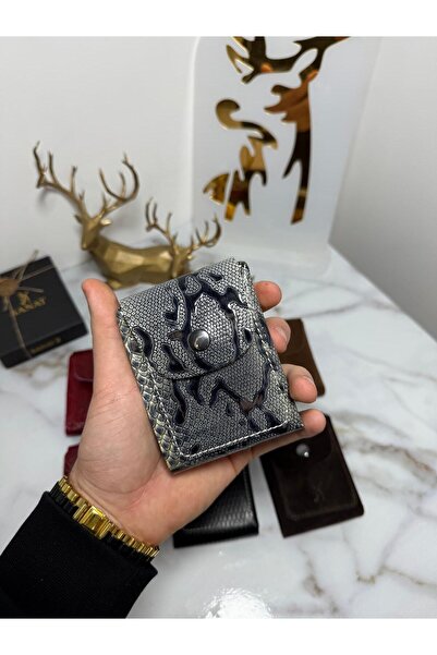 SANAT 100% Genuine Crazy Leather Hand-Sewn Minimalist Wallet - Vintage with S...