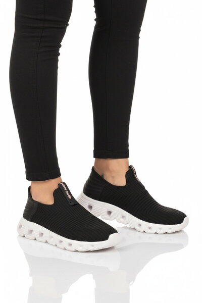 Pierre Cardin Μαύρο και λευκό διχτυωτό, ελαφρύ, ευκολοφόρετο γυναικείο αθλητι...