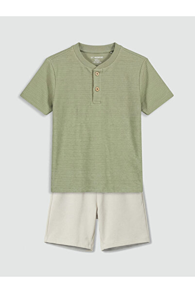 LC Waikiki Tricou și pantaloni scurți pentru băieți LCW KidsYeşil