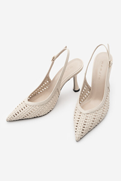 Marjin Γυναικεία παπούτσια στιλέτο με μυτερή μύτη, ανοιχτή πλάτη, λαιμόκοψη V...