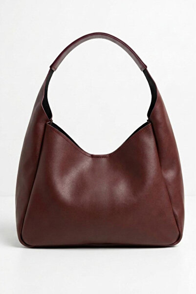 TOFİSA Women's Burgundy Faux Leather Handbag - 28318-Bordo