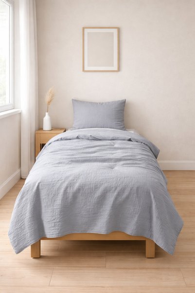 Cottonest طقم غطاء لحاف مفرد من الموسلين 100% قطن |   نقطة الاقتران بين الأناقة والراحة