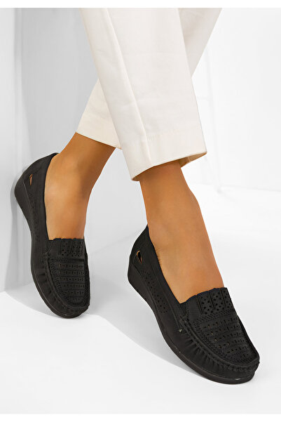 B T Shoes Mocasini dama Genovia negri