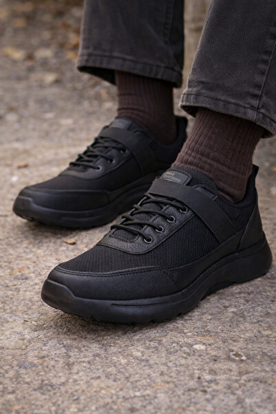 Wickers 3021 Ανδρικό μαύρο άνετο αθλητικό παπούτσι