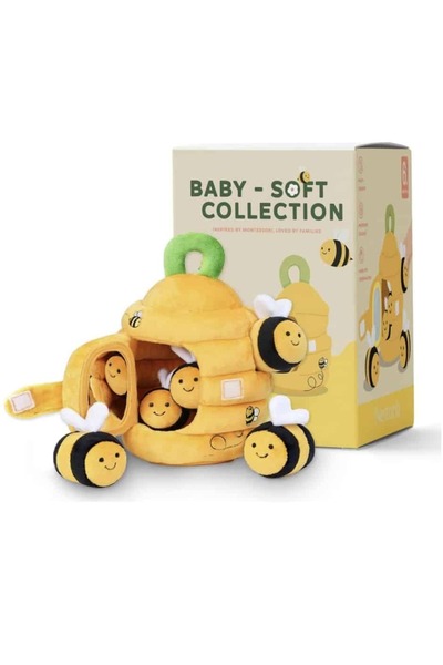 OEM Αισθητηριακό παιχνίδι μωρού κυψέλη με 5 λούτρινες μέλισσες – Μαλακό παιχν...