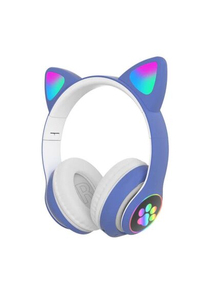 OEM Ασύρματα παιδικά ακουστικά, με αυτιά γάτας, LED, Στερεοφωνικά