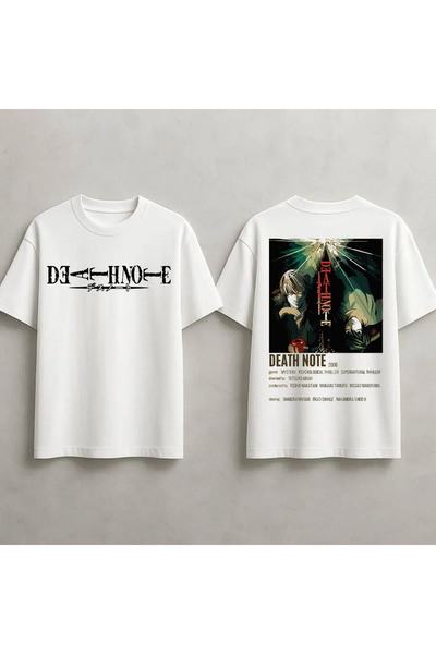 STİL-X Tricou oversize unisex cu imprimeu Death Note, 100% bumbac