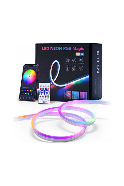 Forestia RGB Şerit Led Telefon Kumanda Kontrol - Sese Duyarlı Animasyonlu - P...