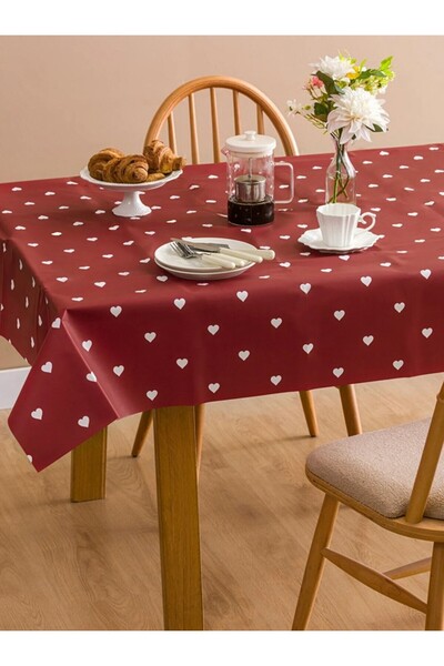 LC Waikiki LCW HOME Kalp Baskılı Masa Örtüsü 140x180 Cm