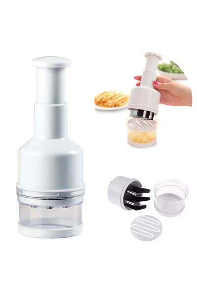 Promagg Χειροκίνητος κόφτης λαχανικών και σκόρδου με λεπίδες από ανοξείδωτο α...