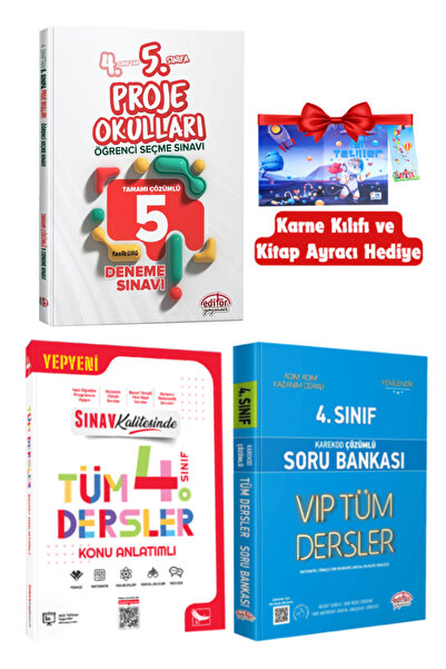 Editör Yayınevi 4. Sınıftan 5. Sınıfa Proje Okulları Seçme Sınavı Çözümlü 5 D...