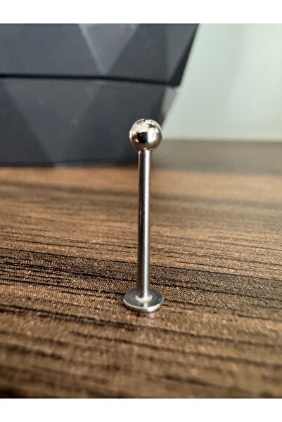 Bylin Cerrahi Çelik Uzun, Ekstra Uzun Labret Dudak,Yanak Piercing /Bar Kalınl...