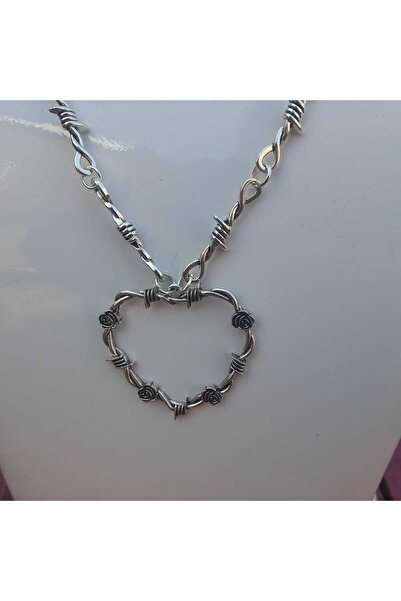 MİLALAZO Gothic Punk Heart Thorn Necklace