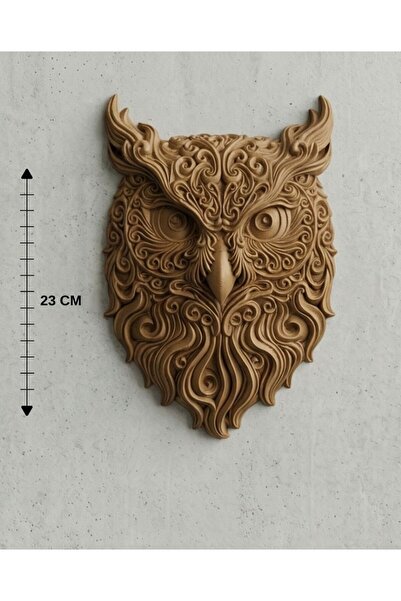 Printorium Baykuş Duvar Süsü 23 Cm – Dekoratif Baykuş Figürü, Modern Duvar De...