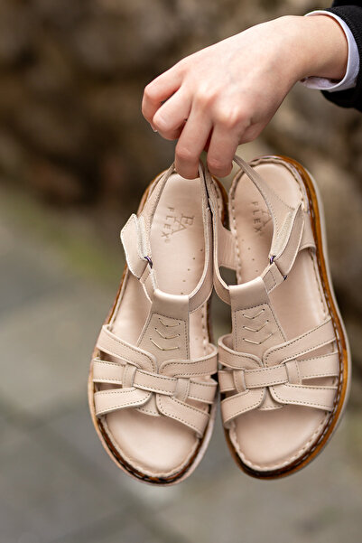EREN SHOES BAG NACHO (017) Дамски ортопедични сандали от естествена кожа с ве...