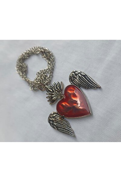 MİLALAZO Gothic Punk Heart Wing Necklace