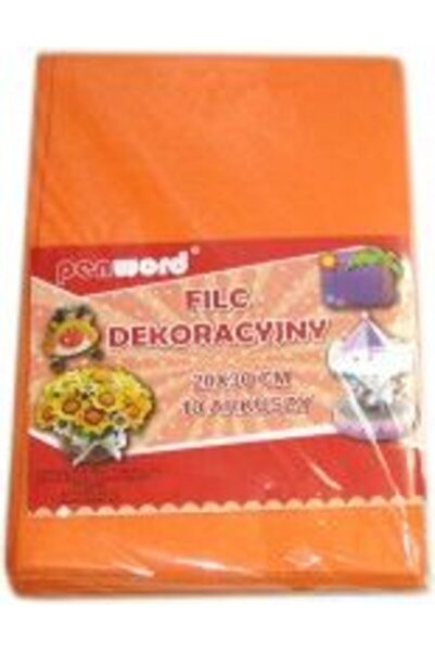 PENWORD Decorative felt orange 20x30cm 10pcs
