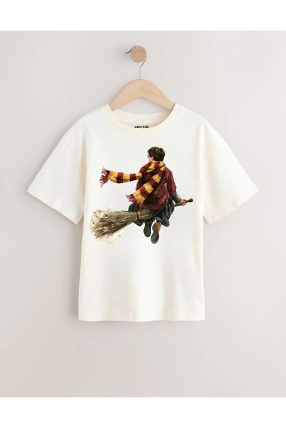 Little Aden Boy's Harry Potter Printed 100% Cotton Oversize Summer T-Shirt