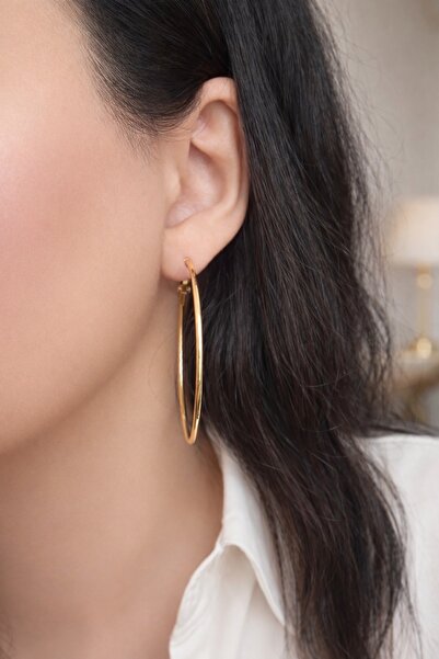 SEHERDEN Classic Hoop Style Women's Earrings with Silver and Gold Color Optio...