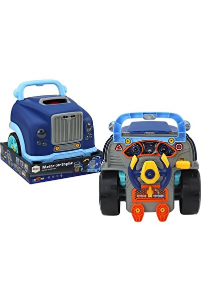 LeanToys Kit DIY pentru demontarea motorului de camion, albastru
