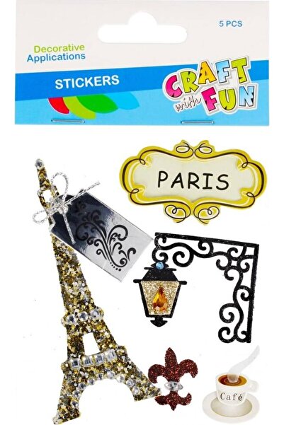Craft with Fun Autocolante decorative Paris 5 buc