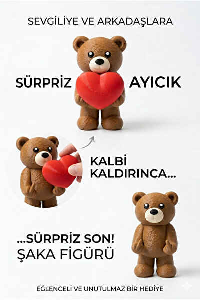 Muffy Stvdio Sürpriz Kalpli Şaka Ayıcığı - Sevgiliye ve Arkadaşa Orta Parmak ...