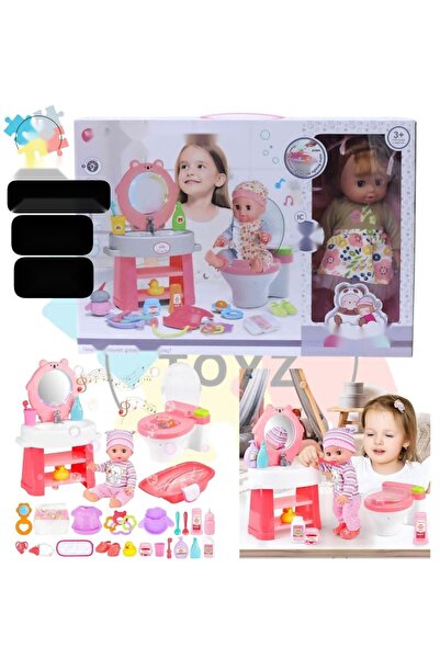 Trendbaby عروسة مع مصاصة رضاعة وطقم عناية للأطفال – دمية تفاعلية من Trend Bab...