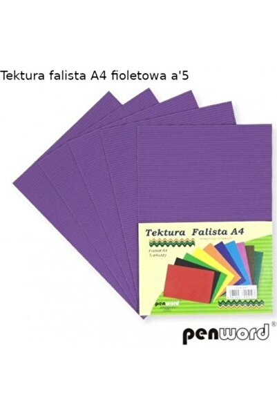 PENWORD Carton ondulat A4 mov 5 bucăți