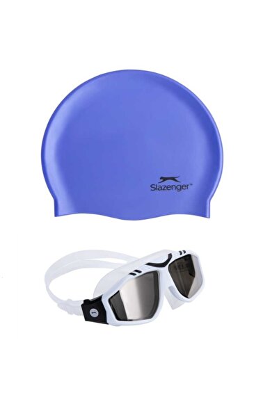 Slazenger نظارات السباحة للناشئين MIRROR GL7 SmokeWhiteWhitBlk+BONE UNISEX