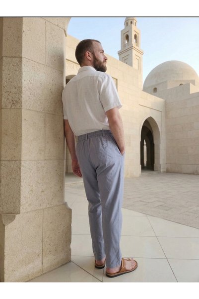 ALVİSTA Men's 100% Cotton Sports Shalwar