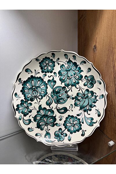 naturel glow el yapımı iznik çini desenli tabak dekoratif çanak