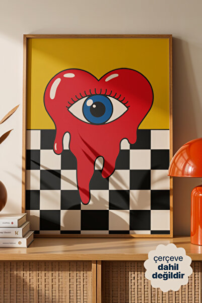 Persona Istanbul "Desire's Geometric Gaze" - Pop-Art İllüstrasyon Posteri (Çe...