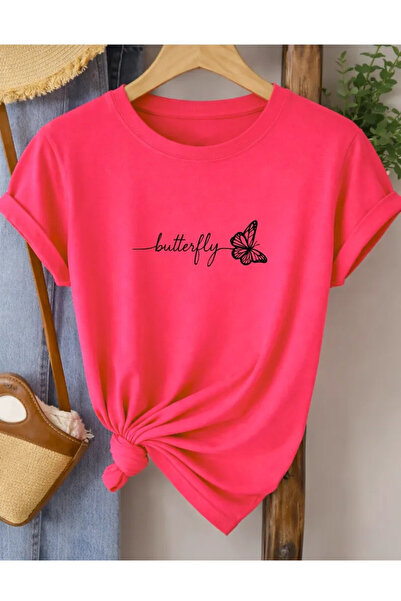 Pink Sky Oversize T-shirt 100% βαμβακερό Unisex Άνετη εφαρμογή Τάση Νέα Σεζόν