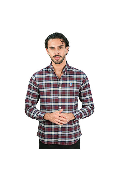 Giordano قميص أكسفورد رجالي بأكمام طويلة