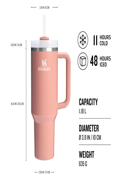 Stanley Quencher Pipetli Termos 1.18 L Bardak Kiremit (Sienna)